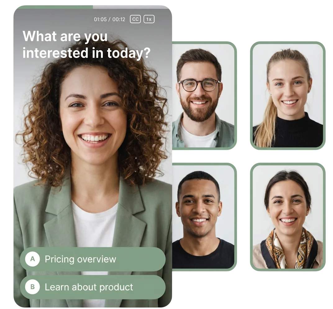Nurtured interactive video concierge experience